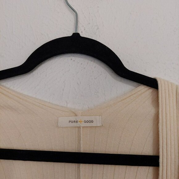 Pure + Good Anthropologie Cocoon Wrap Sweater One Size Ribbed Open Front - Picture 6 of 8